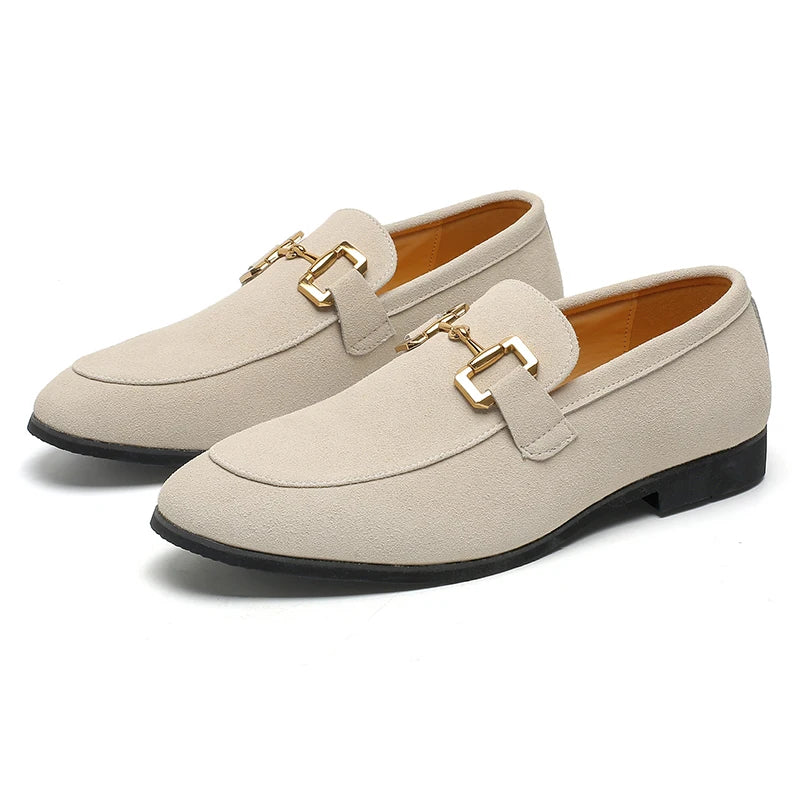 Suède Loafers voor Heren met Horsebit Detail