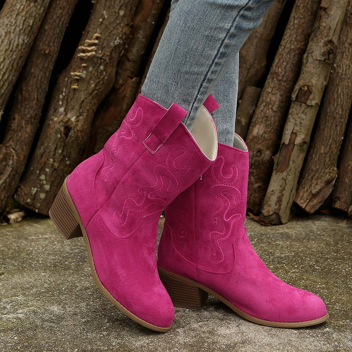 Trendy Cowboy Style Dames laarzen met Hak
