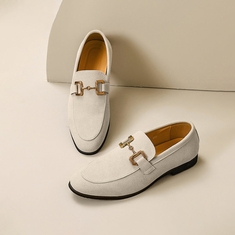Suède Loafers voor Heren met Horsebit Detail