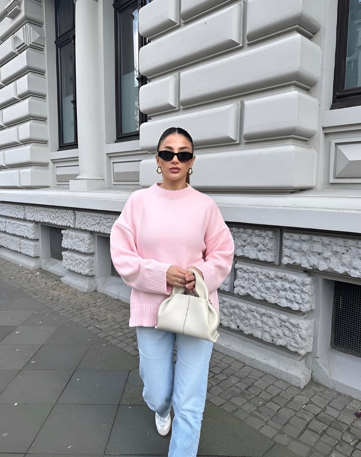 Julia | Trendy Roze Oversized Sweater