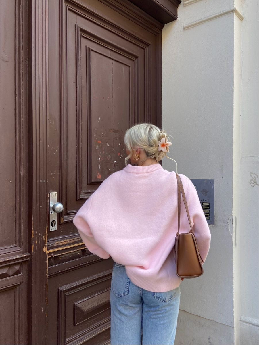 Julia | Trendy Roze Oversized Sweater