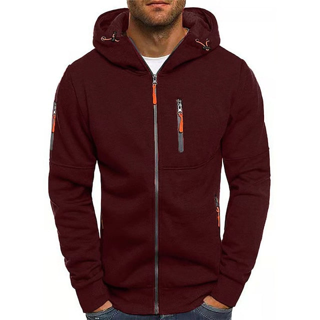 Heren vest met capuchon en rits | Sportieve stijl met capuchon en zakken