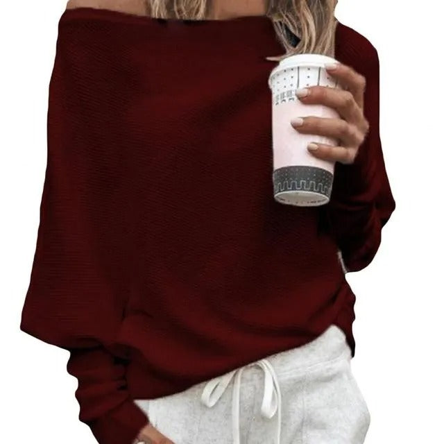 Palma | Off-Shoulder Trui met Dolmanmouwen