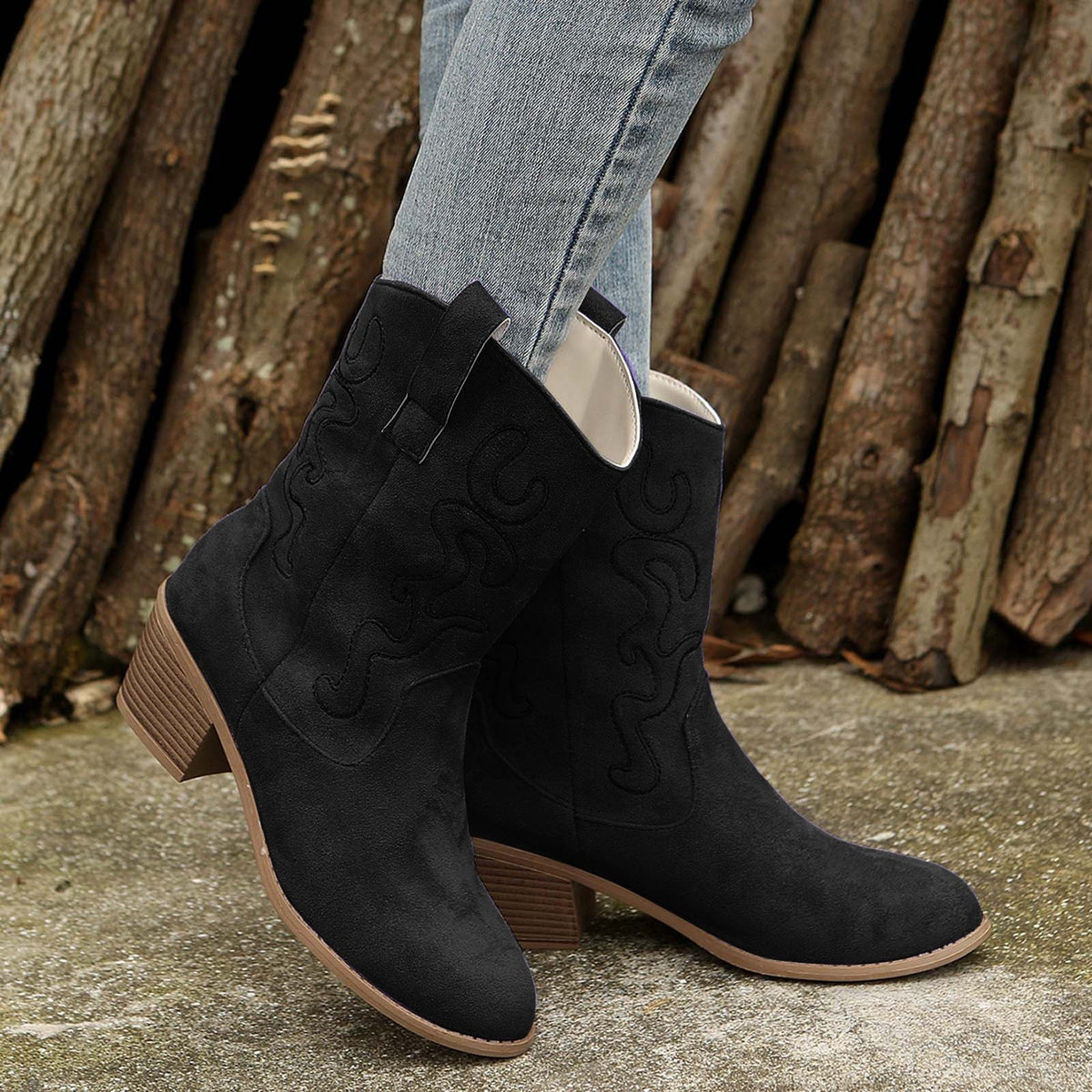Trendy Cowboy Style Dames laarzen met Hak