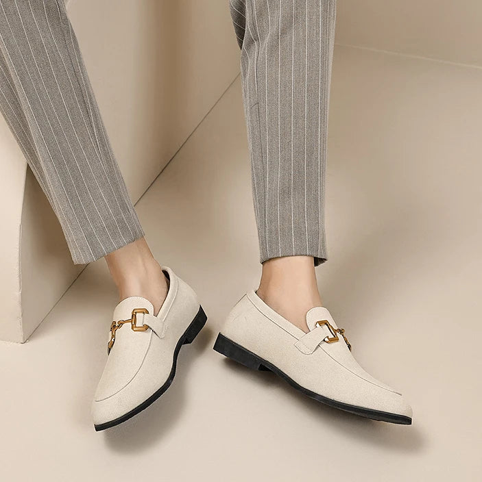 Suède Loafers voor Heren met Horsebit Detail