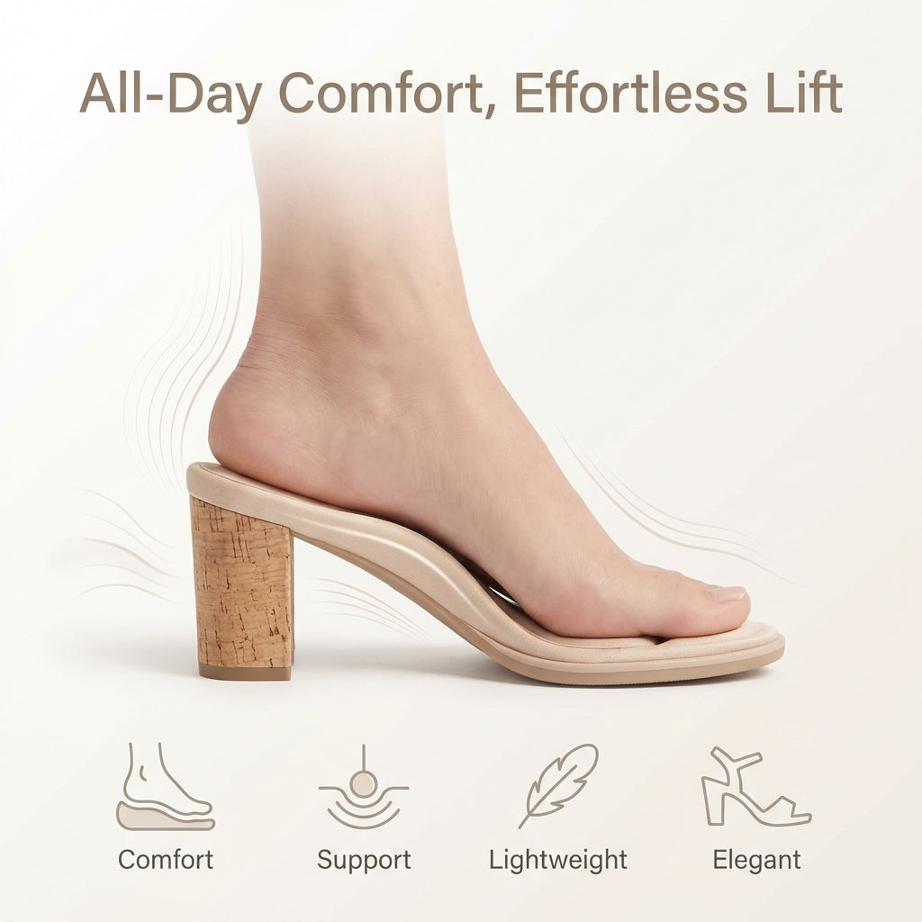 Slingback Pumps voor Dames met Blokhak en Kleurvlakken