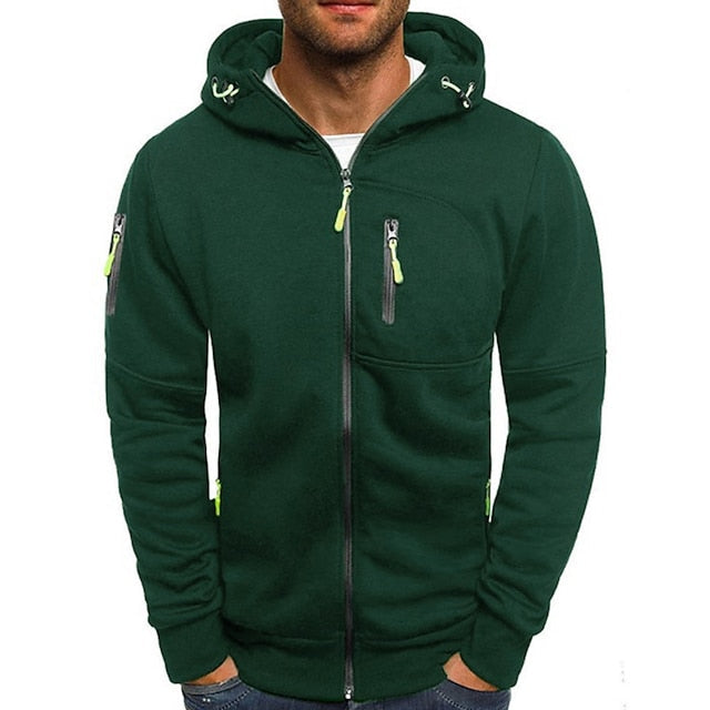 Heren vest met capuchon en rits | Sportieve stijl met capuchon en zakken