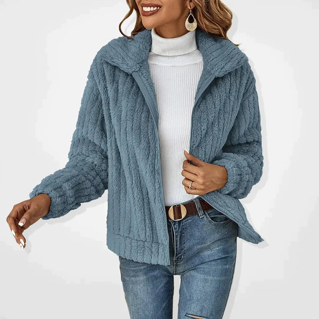 Warme Fleece Vest voor Dames met Rits en Opstaande Kraag