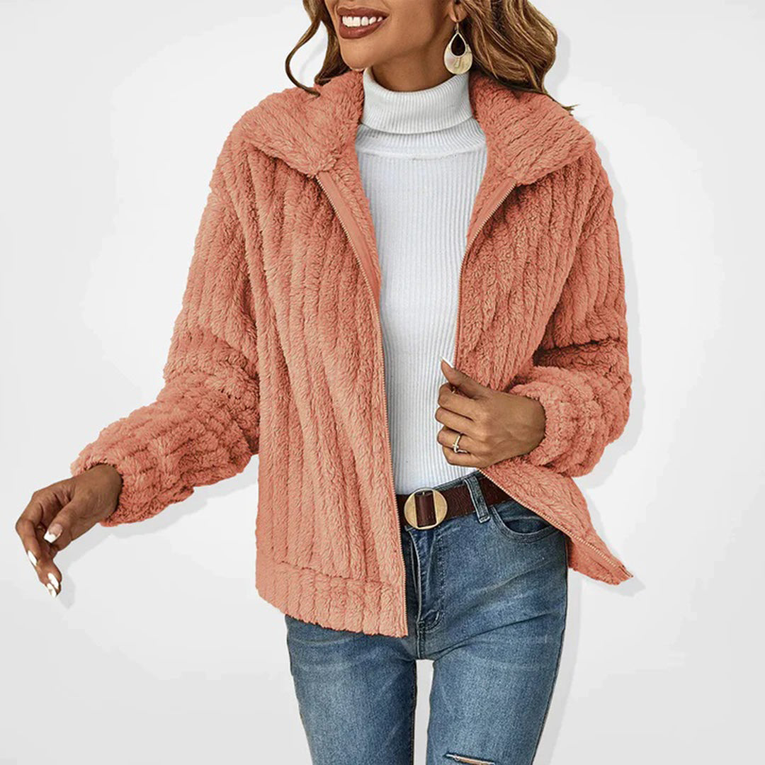 Warme Fleece Vest voor Dames met Rits en Opstaande Kraag