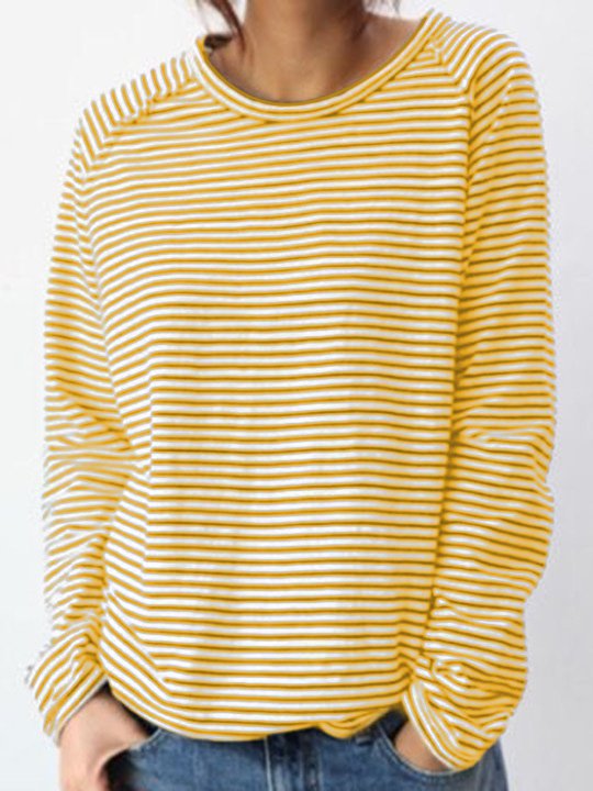 Annabela | Gestreepte Casual Longsleeve Shirt
