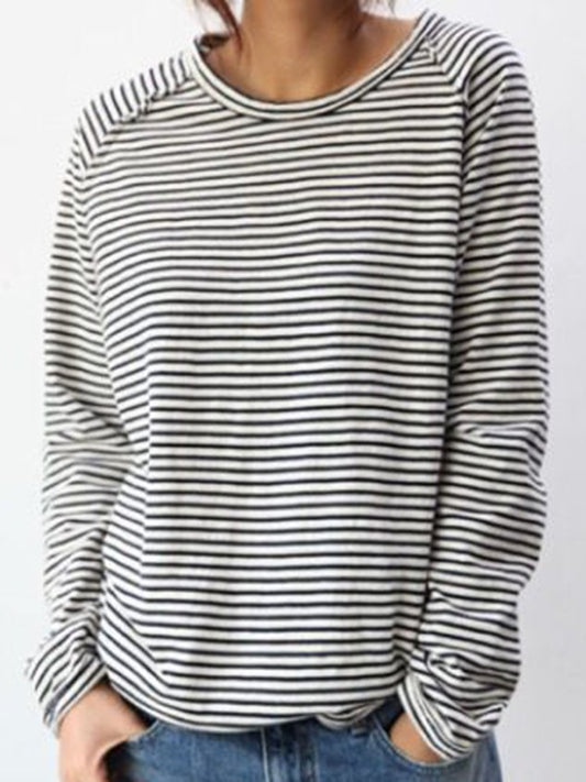 Annabela | Gestreepte Casual Longsleeve Shirt