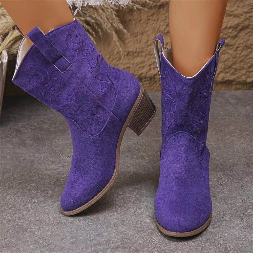 Trendy Cowboy Style Dames laarzen met Hak